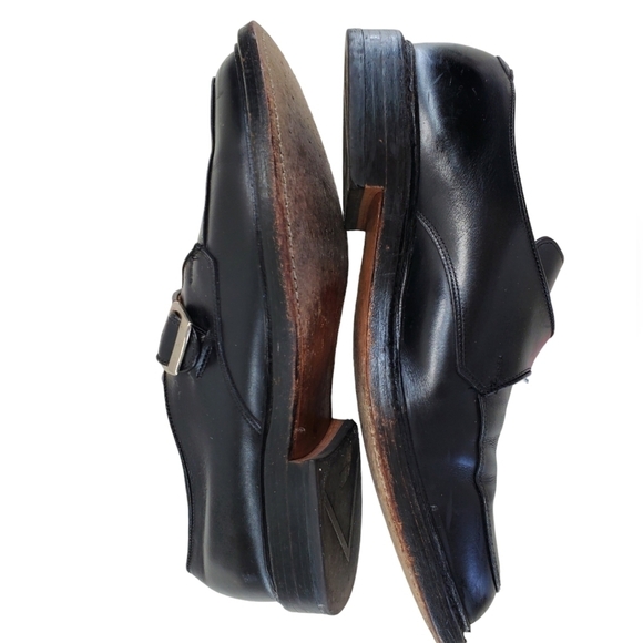 Allen Edmonds Halsted Monk Strap Dress Shoes Mens 10.5 D Medium Black Leather - Picture 6 of 12